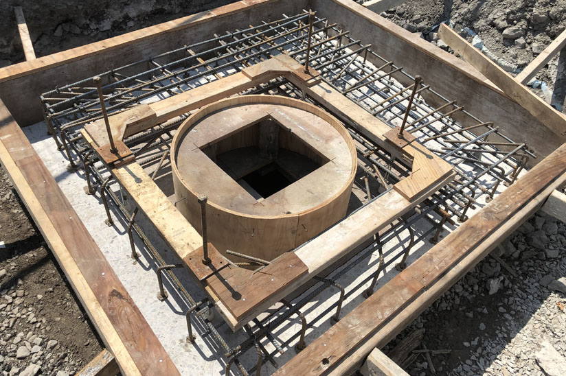 Sewer manhole construction