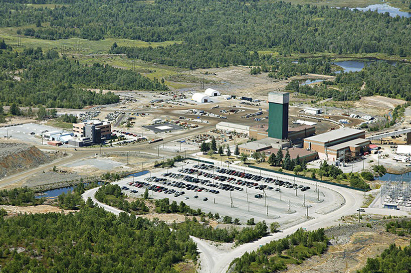 Aerial photo of Creighton Mine