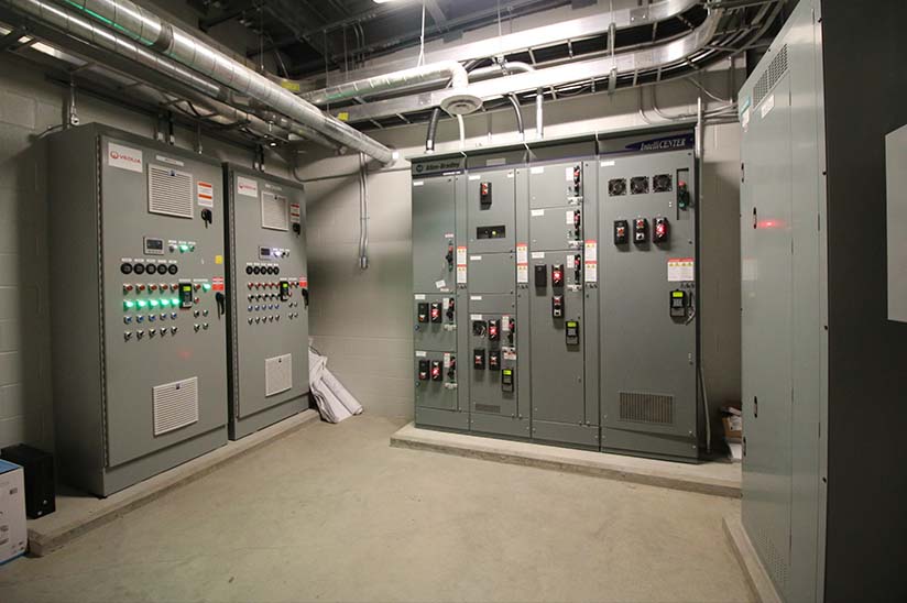 Cabinets in water treatment plant