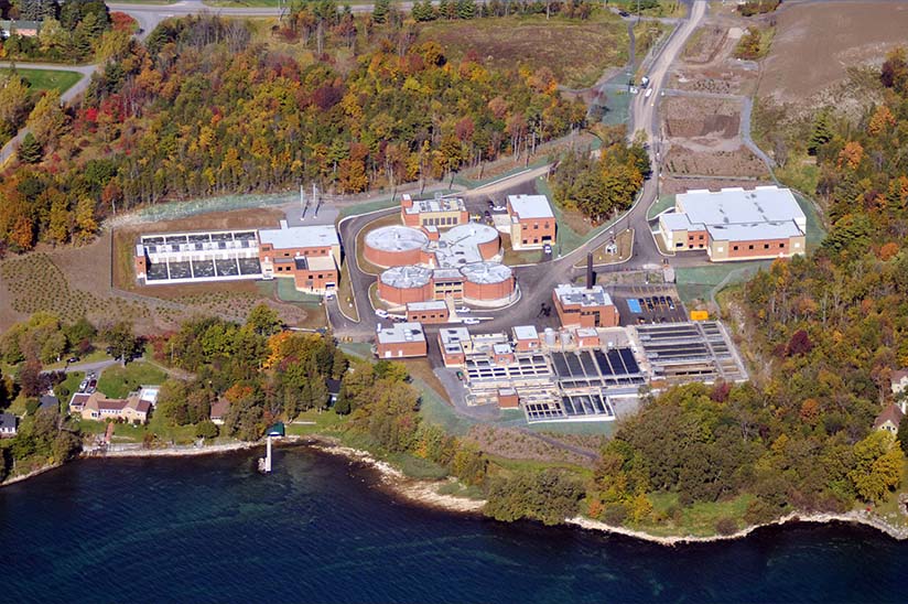 Aerial view of Ravensview Water Pollution Control Plant