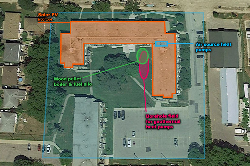 Aerial photos showing Oxford County Long-term Renewable Energy Plan