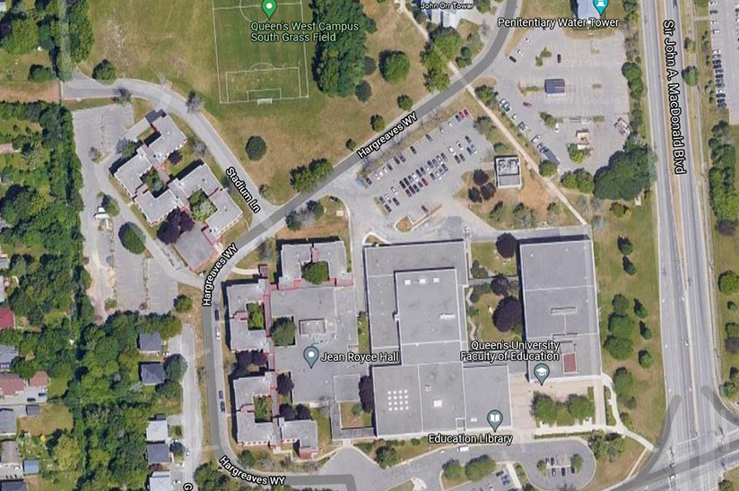 Aerial photo of Queen’s University West Campus