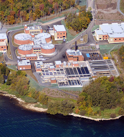 Aerial view of Ravensview WWTP