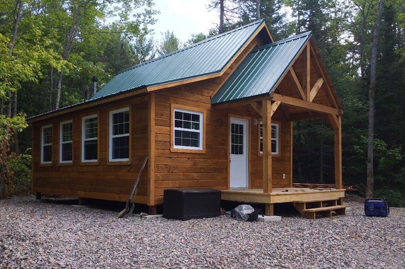 Wood cabin at Point Grondine Eco Resort